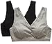 CAKEY Maternity Nursing Sleep Bra Tank for Breastfeeding/Pregnancy (Medium/36B,36C,36D, Gray/Black)