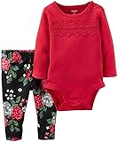 Carter's Baby Girls Bodysuit Pant Sets 121g862, Red, 9M