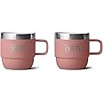 YETI Rambler 6 oz Stackable Mug, Stainless Steel, Vacuum Insulated Espresso/Coffee Mug, 2 Pack