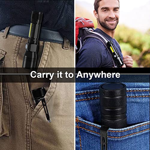 TERRIFI Scorpion Flashlight with Magnet - 3-in-1 Tactical UV 395nm Blacklight, Redlight, and Side Work Light, 1200 Lumen, Zoomable, 7 Modes, IPX6 Waterproof LED Torch, Ideal for Camping