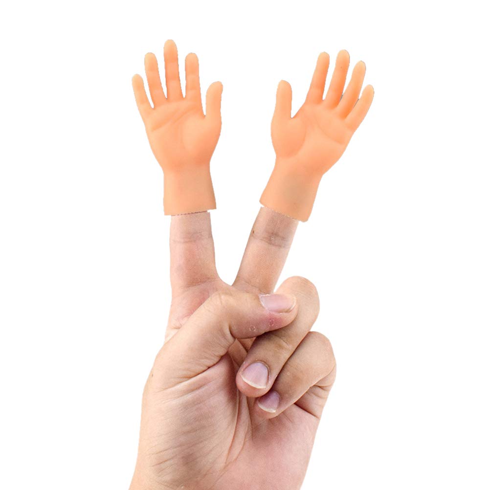 Dowoa 2 Pieces Finger Puppet Mini Finger Hands Funny Hand Puppet for Game Halloween Christmas Hand Accessories,8 x 4 centimeters