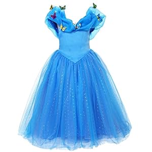 ELSA & ANNA® Meisjes Sneeuw Koningin Prinses Kostuum Party Outfit Cosplay Kleding Fancy Jurk CNDR4 (8-9 jaar)