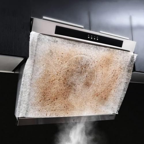 JYSNOW Pack of 12 Cooker Hood Filter, Universal Use Cooker Hood Filter, Can Be Cut to Size, Anti-Odor Retains Grease and Moisture, for All Standard Range Hoods