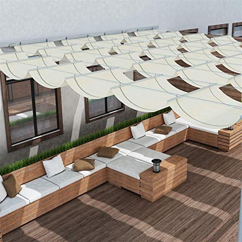 AOTNZ Welle Sun Sonnensegel, Terrasse Einziehbar Schatten Baldachinabdeckung, Durchlässig Schieben Sie Den Draht… – Bild 6