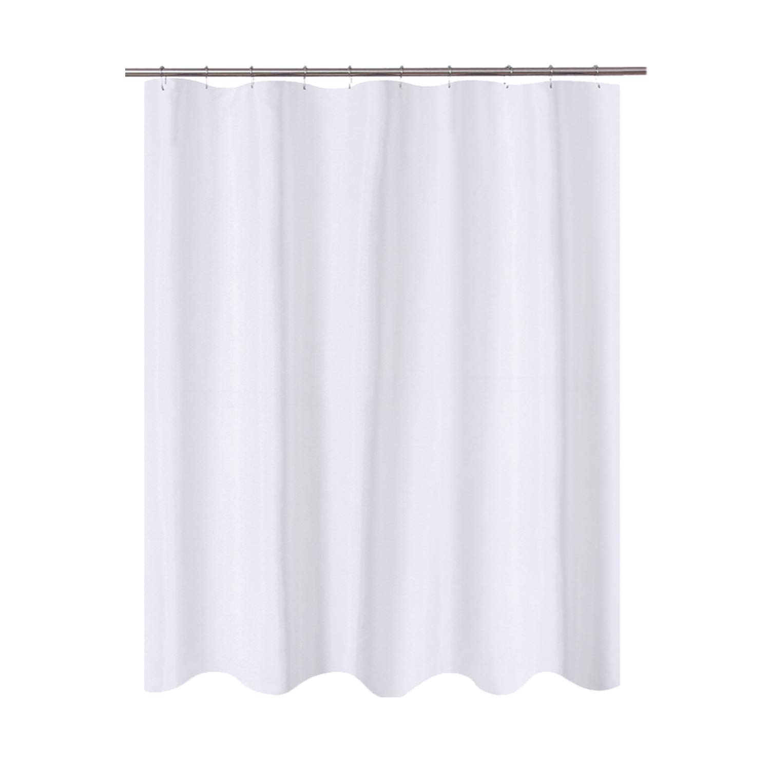 Photo 1 of N&Y HOME RV Shower Curtain or Liner Fabric 60 x 64 inches, Perfect for Camping Travel Trailer, White Bathroom Curtains with Grommets, 60x64