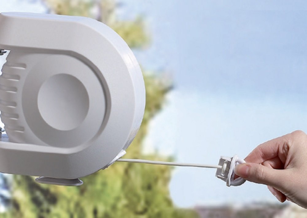 Deluxe 15 M Single Automatic Retractable Reel Laundry Line, Washing