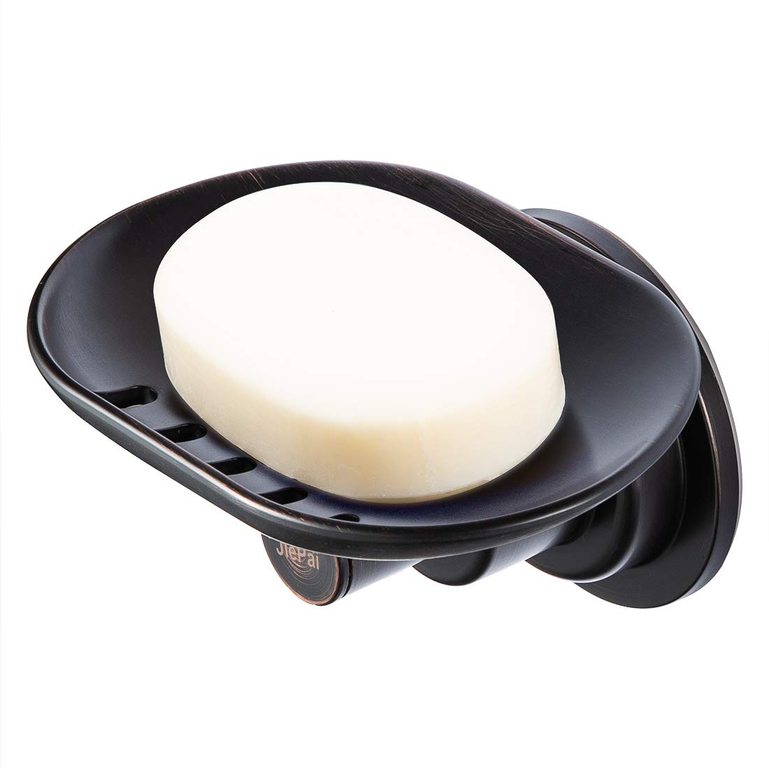 JiePai Suction Cup Soap Dish,Elegant Vacuum Suction Soap Holder,Wall Mounted Soap Dish for Bathroom Kitchen No Drill oil Rubbed Bronze