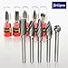 Drillpro 5pcs x 1/4'' Head Tungsten Carbide Rotary Point Burrs Die Grinder 6mm Shank Cutter