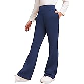 blibean Girls Dressy Bell Bottom School Uniform Pants Size 6-15 Years