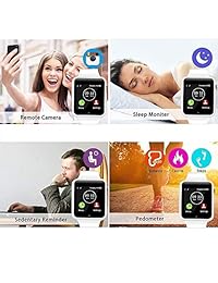 Reloj inteligente Bluetooth Fitness Tracker Qidoou Android iOS compatible Smart Watch de SIM SD Card Slot, podómetro impermeable Sleep Calorie Monitor Call Message Sync Music Reloj para hombres mujeres niños regalo