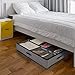 Horwarm Under Bed Shoe Storage Organizer, Adjustable Dividers - Set of 2, Fits 28 Pairs Total Cotton and Linen Fabric Perfect for Under-Bed Storage or Closets