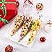 150 PCS Christmas Cone Cellophane Bags Treat Candy Party Gift bag with 200 Gold Twist Ties for Christmas Party Festival Favor (Christmas Patterned)