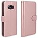 Galaxy S8 Active Case, LK [Wrist Strap] Luxury PU Leather Wallet Flip Protective Case Cover with Card Slots and Stand for Samsung Galaxy S8 Active (Rose Gold)