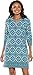 Coolibar UPF 50+ Women's Oceanside Tunic Dress - Sun Protective (X-Large- Baja Blue Beach Medallion)