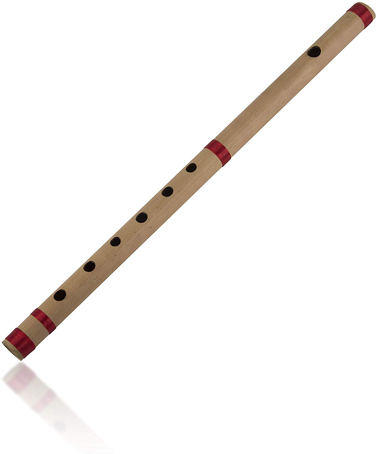 Unique Birthday Gift Ideas 17 Inch Authentic Indian Wooden Bamboo Flute in 'A' Key Fipple Woodwind Musical Instrument Recorder Traditional Bansuri Hand Crafted Novelty Gifts Him Her Kids