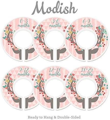 Baby Clothes Size Dividers, Baby Closet Organizers, Size Dividers, Baby Closet Organizers, Closet Dividers, Clothes Organizer, Nursery, Girl, Woodland, Deer, Boho, Flowers, Pink (Baby)