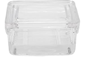 Glass Staining Jar with Lid, Laboratory Slide Staining Tank, Clear Container for Animal Plant Specimens, Stable Structure, Se