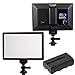 TOAZOE T119S RA CRI95 Super Slim LED Light Panel,3300K-5600K LED Video Light Panel, LCD Display Screen,Color Temperature and Brightness can be Adjusted with NP-F550 Lithium Battery