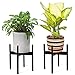 Wood Plant Stand,Mid Century Planter Flower Pot Holder,Assembleable Wooden Shelves Dual Use Display Potted Rack Rustic, Up to 12 Inch Planter (Planter Not Included), Blackthumb 4