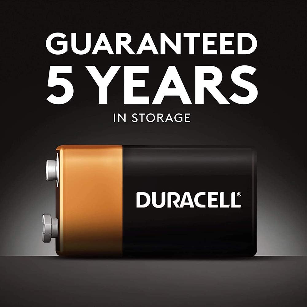 Duracell - CopperTop 9V Alkaline Batteries - long lasting, all-purpose 9 Volt battery for household and business - 2 count: Health & Personal Care