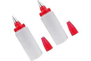 Beavorty 2pcs Decorated Pot for Cake Piping Bottle Icing Piping Bottle for Wedding Cake Decorations and Random Color
