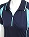 Women's Coolmax Fabric Sporty Feel Functional Short Sleeve Polo T-Shirt NAVY S