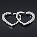 16g Clear/Pink Cubic Zirconia Heart Surgical Steel Daith Tragus Cartilage Earring piercing (Clear)