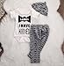Newborn Baby Boys Funny Bodysuits with Leggings and Caps 3pcs outfit Clothes (0-3M, White)