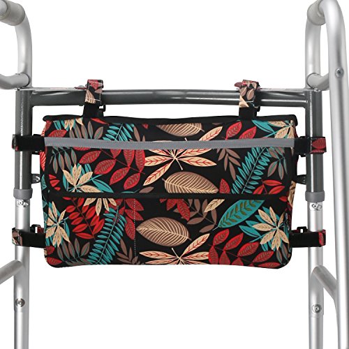 GUOER Walker Bag Suitable for Multiple Walking Aids Rollator Bag Multi-Size Multiple Colors (9.8Wx15.7L in, Color9814)