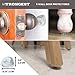 Strongest Wall Door Handle Stopper Set. 5 Pieces of White Silicone Door Knob, and 5 Clear Round Wall Shield Cushion. Wall Protector for Door Handle. Guard Door Bumper Wall Protector Rubber. 10 Pieces
