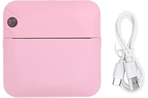 TOPINCN Mini Sticker Printer, Portable Thermal Printer with 1 Roll Sticker Paper, Inkless Maker for Study Notes, Lists, Pictu