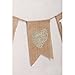 Koker MR and MRS Burlap Flag Garland for Wedding Banner, Bridal Shower, Engagement Photo Prop Backdrop Decorations, 8pcs