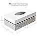 Creative Scents Mirror Damask Square Tissue Box Cover, with Decorative Bathroom Tissues Paper Napkin Holder, (Gray & White)