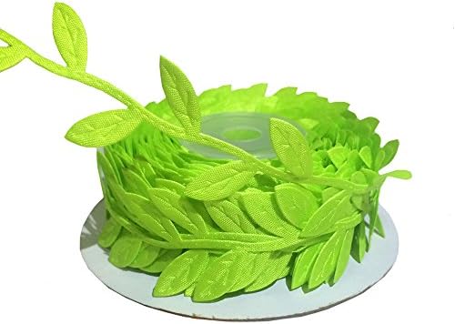 Leaf Ribbon 20 Yard/60 Feet Roll1 inch Width/Parrot Green