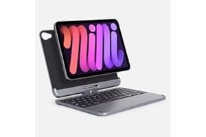 Magnetic 360 Rotating Keyboard for iPad mini (A17 Pro), iPad mini 6th Generation Case with 7 Colors Backlit Keyboard Rotatabl