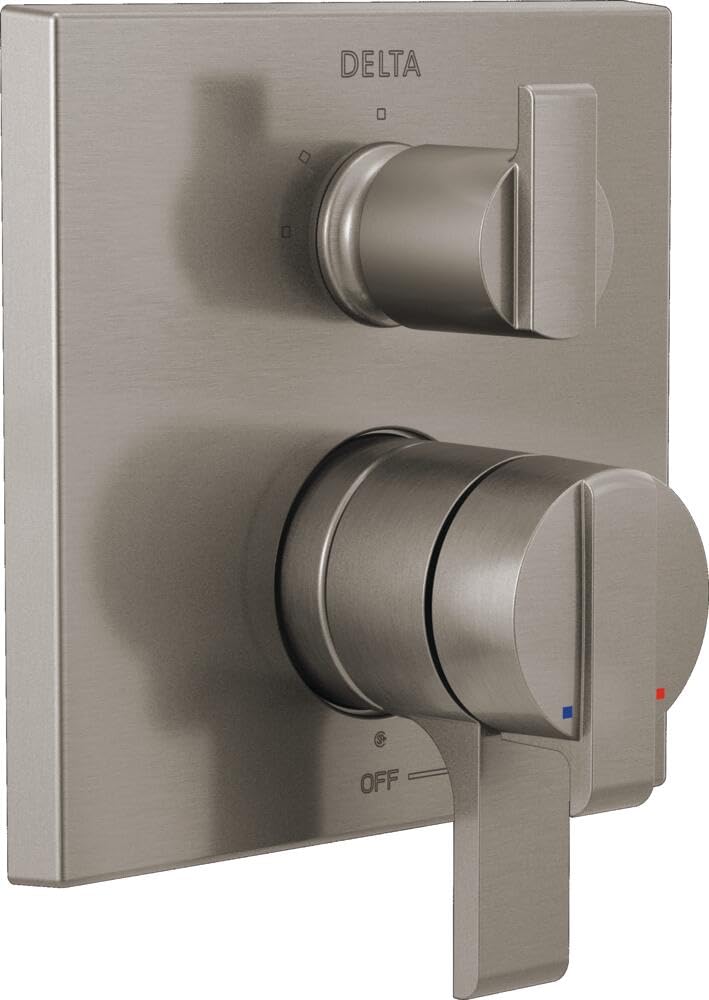 Photo 1 of Delta Faucet Ara 17 Series Dual-Function Shower Handle Valve Trim Kit with 3-Setting Integrated Diverter, Stainless T27867-SS (Valve Not Included)