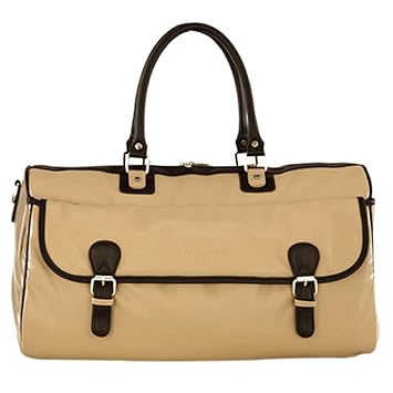 Mboss Leather 50.8 cms Beige Travel Duffle (TB044)