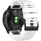 Watch Band for Garmin Fenix 6/Fenix 7/Fenix 8 (47mm)/Fenix 5/Fenix E (47MM), 22mm Silicone Watch Bands Quick Fit Strap for Garmin Smartwatch