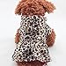 Howstar Puppy Clothing, Pet Dog Leopard Hoodie Coat Lovely Warm Apparl Outfit (Brown, L)