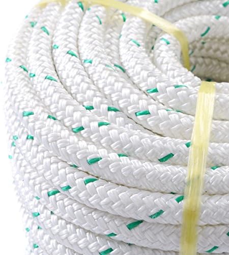 NEW 3/7" x 150’ Double Braid Polyester Bull Rope Cord Sling, 5900Lbs Tensile Strength, Great for Tree Work, Cargo, Sailing, Rigging, Outdoor, Climbing, Camping, Marine, General Purpose and Etc