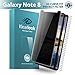 Klearlook Note 8 Privacy Screen Protector, Note 8 Tempered Glass Screen Protector Anti Spy Case Friendly Full Coverage with Back Carbon Fiber Skin for Galaxy Note 8 Screen [Front and Back]
