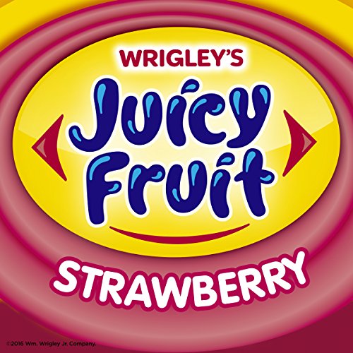 Juicy Fruit Fruity Chews Strawberry Sugarfree Gum, 40 piece bottle (4 Bottles)