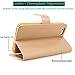 Cellularvilla Shiny Diamond Bling Glitter [Credit Card Holder Slot] Protective Pu Leather Wallet Case Cover Compatible with Apple iPhone 6 / iPhone 6s - Gold