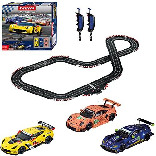Carrera Digital Electric Slot Car Racing Track Set Includes Two Cars & Two Dual-Speed, D132 Spirit of Speed