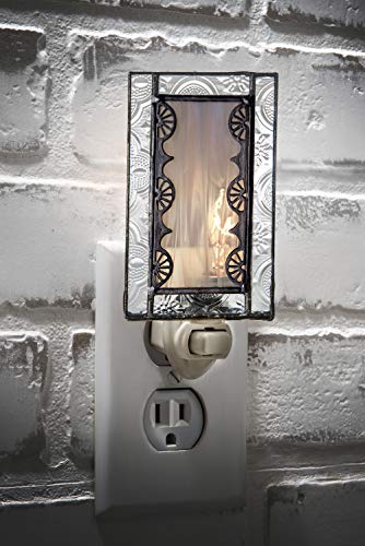 Decorative Night Light Grey Accent Lite Wall Plug in Nightlight for Hallway Bedroom Bathroom Nursery - //coolthings.us