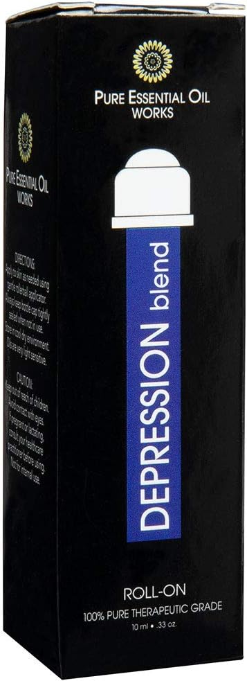 Pure Essential Oil Works Depression Blend Roll-on, 100% Pure, Natural, Paraben-Free and Therapeutic Grade with Rollerball Applicator, .33 Ounces