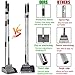 Dog Pooper Scooper, Tray Rake and Spade 3 Pack Poop Scoop Adjustable Long Handle Metal with Bin for Pet Waste Removal, No Bending Clean Up for Large and Small Dogs