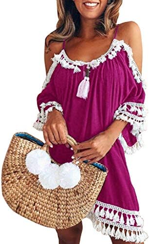 Swimwear,BaZhaHei Womens Letters Print Baggy Swimwear Bikini Cover-ups Beach Dress Women Dress Ladies Holiday Vacation Costume Sundress Loose Skirts Mini Summer Tops T-Shirt Dress Swimming