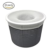Pool Skimmer Socks, Filter Savers for Baskets and Skimmers, Fine Mesh Screen Sock Liner for Basket Filters (30 Packs)