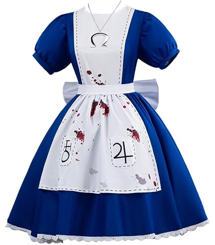 Cos2be Costume For Alice-madness Returns Alice Cosplay Update Edition(XXL) Black, White, and Blue : Clothing, Shoes & Jewelry